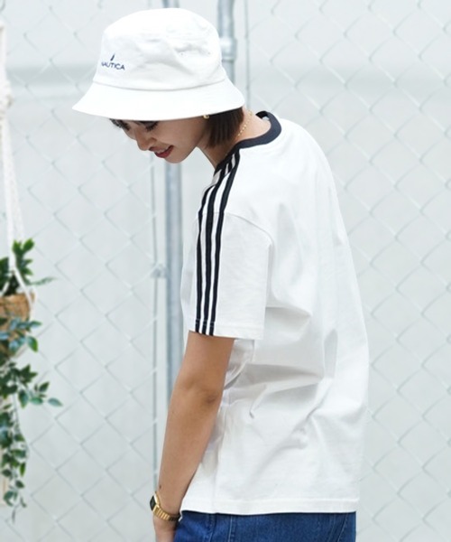 adidas（アディダス）の「adidas/アディダス Tシャツ ユーティリティ ワンポイント IXV18（Tシャツ/カットソー・レディース・ネイビー/ホワイト・L/M）」の4枚目の写真