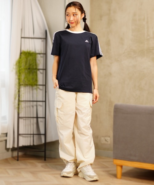 adidas（アディダス）の「adidas/アディダス Tシャツ ユーティリティ ワンポイント IXV18（Tシャツ/カットソー・レディース・ネイビー/ホワイト・L/M）」の17枚目の写真