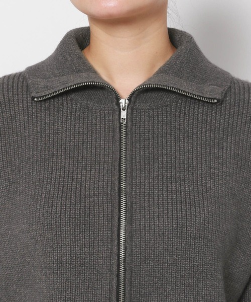 LOWRYS FARM（ローリーズファーム）の「ＺＩＰクラッシュカーディガンＬＳ　996483（ニット/セーター・レディース・アイボリー/グレー/ブルー・FREE）」の10枚目の写真