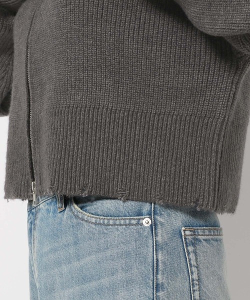 LOWRYS FARM（ローリーズファーム）の「ＺＩＰクラッシュカーディガンＬＳ　996483（ニット/セーター・レディース・アイボリー/グレー/ブルー・FREE）」の12枚目の写真