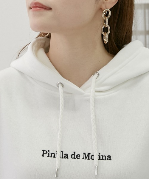 nissen(ニッセン)の「裏起毛 刺繍ロゴパーカー(パーカー・レディース・ブラック/オフホワイト・M/L)」の14枚目の写真