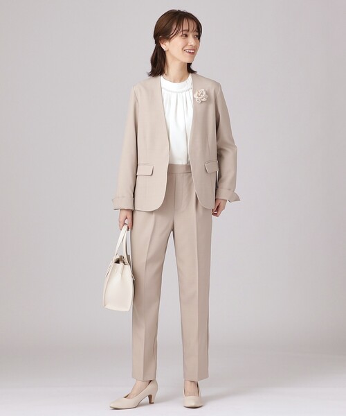 DRESKIP（ドレスキップ）の「◆【洗える/セットアップ可/通勤/入卒】美脚見え テーパードパンツ（その他パンツ・レディース・ベージュ/ブラック/ネイビー・03/02/04）」の21枚目の写真