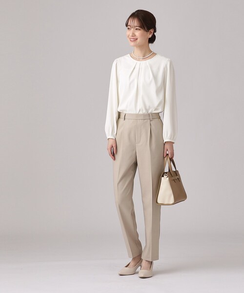 DRESKIP（ドレスキップ）の「◆【洗える/セットアップ可/通勤/入卒】美脚見え テーパードパンツ（その他パンツ・レディース・ベージュ/ブラック/ネイビー・03/02/04）」の13枚目の写真