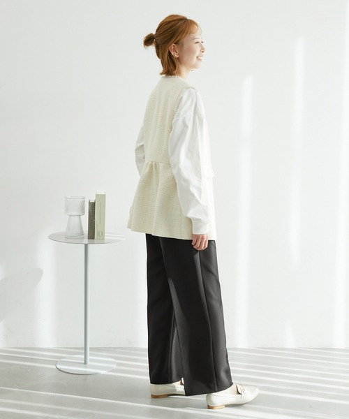 ROPE' PICNIC（ロペピクニック）の「2WAYストレッチワイドパンツ（その他パンツ・レディース・ネイビー/イエロー系その他3/ブラック・40/36/38）」の5枚目の写真