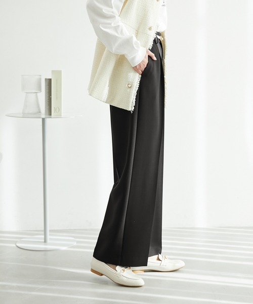 ROPE' PICNIC（ロペピクニック）の「2WAYストレッチワイドパンツ（その他パンツ・レディース・ネイビー/イエロー系その他3/ブラック・40/36/38）」の7枚目の写真