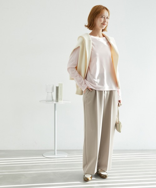 ROPE' PICNIC（ロペピクニック）の「2WAYストレッチワイドパンツ（その他パンツ・レディース・ネイビー/イエロー系その他3/ブラック・40/36/38）」の8枚目の写真