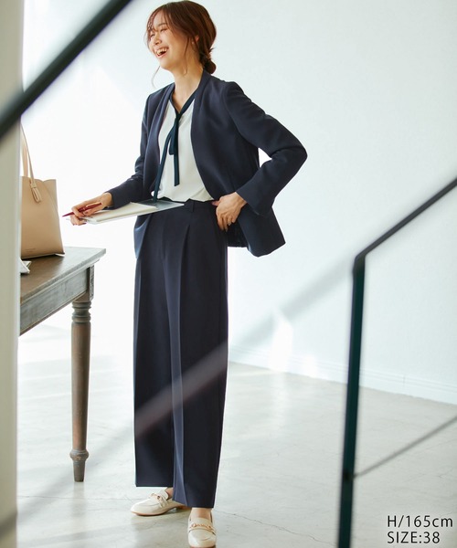 ROPE' PICNIC（ロペピクニック）の「2WAYストレッチワイドパンツ（その他パンツ・レディース・ネイビー/イエロー系その他3/ブラック・40/36/38）」の15枚目の写真