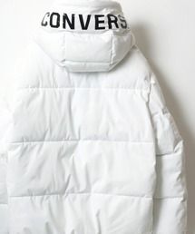 CONVERSE（コンバース）の「CONVESE/コンバース WATER REPELLENT FINISH 撥水加工 フードロゴ ファイバーダウン 中綿ジャケット フーディー レディース メンズ（ダウンジャケット/コート・ホワイト系）」
