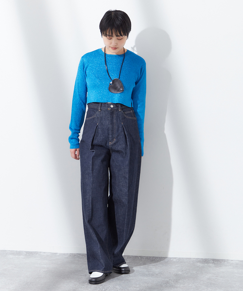 JANE SMITH / JOHN SMITH（ジェーンスミスジョンスミス）の「【JANE SMITH/ジェーンスミス】14.5oz DENIM IN TUCK COMFORT：デニムパンツ（デニムパンツ・レディース・ネイビー・25/26/24）」の4枚目の写真