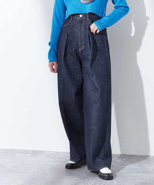 JANE SMITH / JOHN SMITH（ジェーンスミスジョンスミス）の「【JANE SMITH/ジェーンスミス】14.5oz DENIM IN TUCK COMFORT：デニムパンツ（デニムパンツ・レディース・ネイビー・25/26/24）」の6枚目の写真