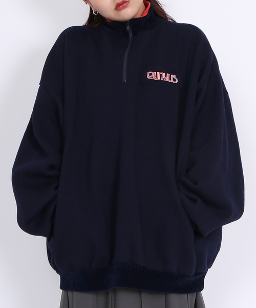PUNYUS（プニュズ）の「襟付きハーフZIP裏起毛スウェット（スウェット・レディース・ブラック/ネイビー/杢グレー・4/3）」の19枚目の写真