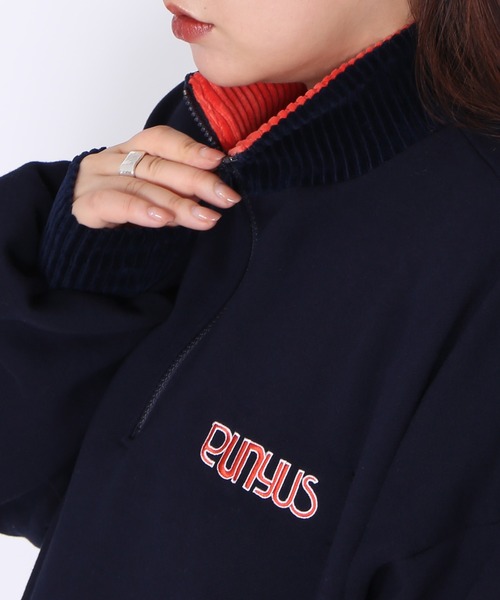 PUNYUS（プニュズ）の「襟付きハーフZIP裏起毛スウェット（スウェット・レディース・ブラック/ネイビー/杢グレー・4/3）」の9枚目の写真