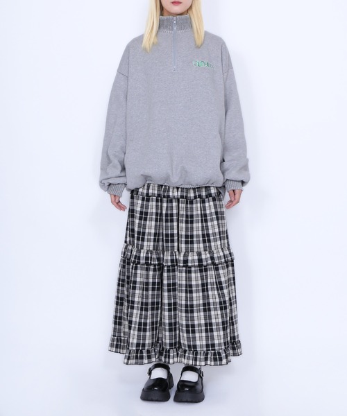 PUNYUS（プニュズ）の「襟付きハーフZIP裏起毛スウェット（スウェット・レディース・ブラック/ネイビー/杢グレー・4/3）」の12枚目の写真