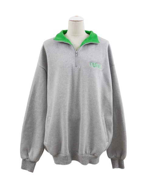 PUNYUS（プニュズ）の「襟付きハーフZIP裏起毛スウェット（スウェット・レディース・ブラック/ネイビー/杢グレー・4/3）」の15枚目の写真
