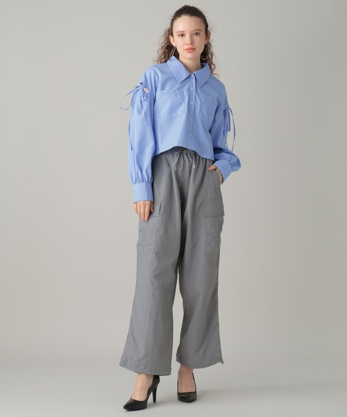 FOREVER 21（フォーエバー トゥエンティーワン）の「【2024SS】ナイロンカーゴパンツ（カーゴパンツ・レディース・ブラック/オフホワイト/グレー/ピンク・FREE）」の13枚目の写真