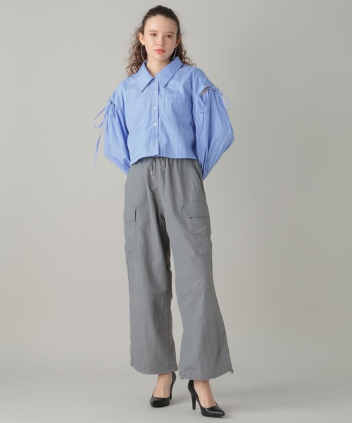 FOREVER 21（フォーエバー トゥエンティーワン）の「【2024SS】ナイロンカーゴパンツ（カーゴパンツ・レディース・ブラック/オフホワイト/グレー/ピンク・FREE）」の12枚目の写真