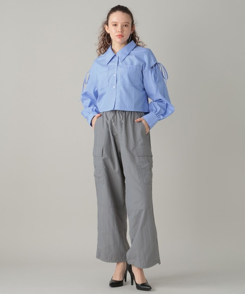 FOREVER 21（フォーエバー トゥエンティーワン）の「【2024SS】ナイロンカーゴパンツ（カーゴパンツ・レディース・ブラック/オフホワイト/グレー/ピンク・FREE）」の11枚目の写真