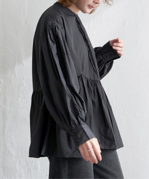 美品✨　HYKE FISHERMAN SHIRT ブラウス　スリット　ギャザー 美品✨ HYKE FISHERMAN SHIRT ブラウス スリット ギャザー