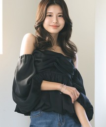 MIEL CRISHUNANT | カップ付き3WAYパフスリーブキャミトップス(キャミソール)