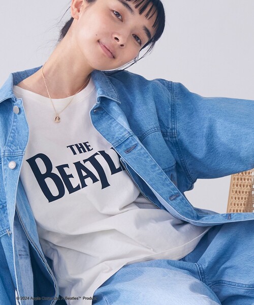 coen(コーエン)の「ROCK STANLEY(ロックスタンレー)別注ビートルズロングスリーブTシャツ(Tシャツ/カットソー・レディース・ライム/ダークグレー/その他1/ホワイト・FREE)」の2枚目の写真