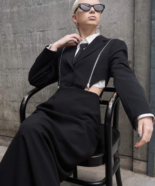 JOSE MOON（ジョゼムーン）の「ZIP OPEN SHOULDER JACKET/ジップ