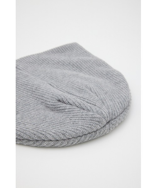 RODEO CROWNS WIDE BOWL（ロデオクラウンズワイドボウル）の「カラーコットンシングルニット（ニットキャップ/ビーニー・レディース・スモークピンク/ブラック/ライトグレー・FREE）」の5枚目の写真