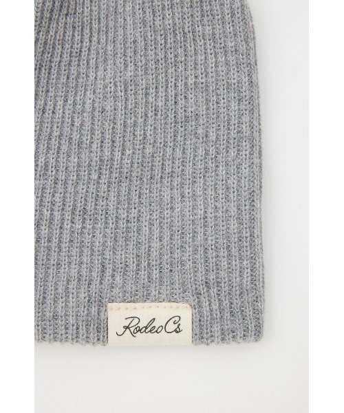 RODEO CROWNS WIDE BOWL（ロデオクラウンズワイドボウル）の「カラーコットンシングルニット（ニットキャップ/ビーニー・レディース・スモークピンク/ブラック/ライトグレー・FREE）」の4枚目の写真