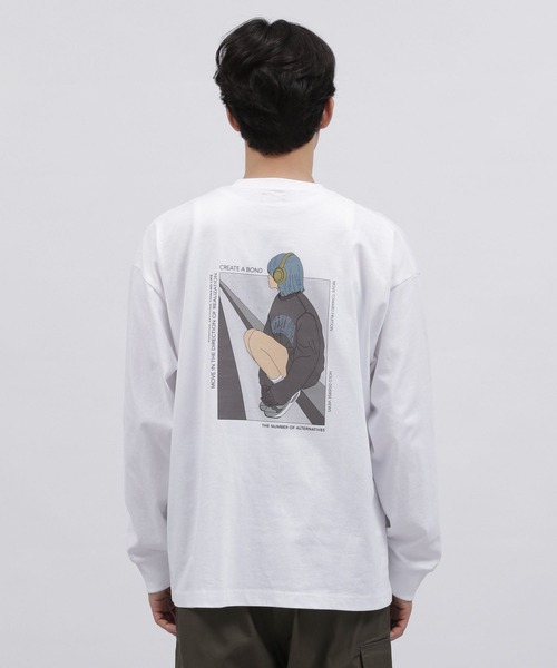 LAKOLE(ラコレ)の「シティガールプリントロンT / 102920(Tシャツ/カットソー・メンズ・チャコール/ホワイト/グリーン・MEDIUM/LARGE)」の11枚目の写真