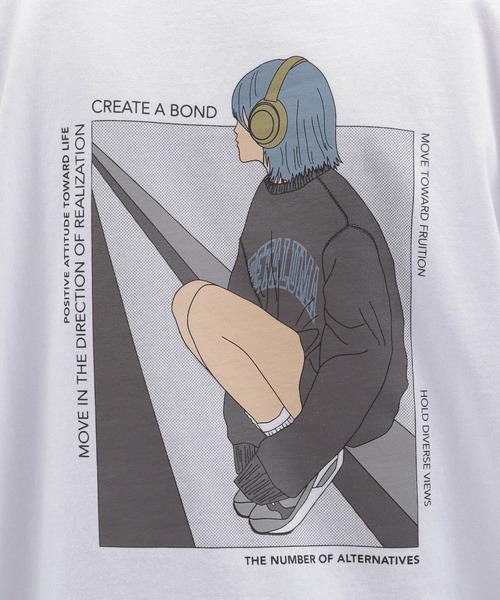 LAKOLE(ラコレ)の「シティガールプリントロンT / 102920(Tシャツ/カットソー・メンズ・チャコール/ホワイト/グリーン・MEDIUM/LARGE)」の18枚目の写真