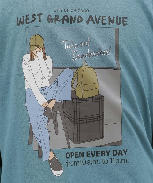 LAKOLE(ラコレ)の「シティガールプリントロンT / 102920(Tシャツ/カットソー・メンズ・チャコール/ホワイト/グリーン・MEDIUM/LARGE)」の20枚目の写真