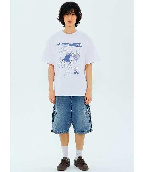 NASTY KICK(ナスティーキック)の「A'GEM/9 × .kom 『NASTY KICK/ナスティー キック』 Bloke Tee/ブローク 半袖Tシャツ(Tシャツ/カットソー・メンズ・チャコールグレー/ブラック/ホワイト・L)」の6枚目の写真
