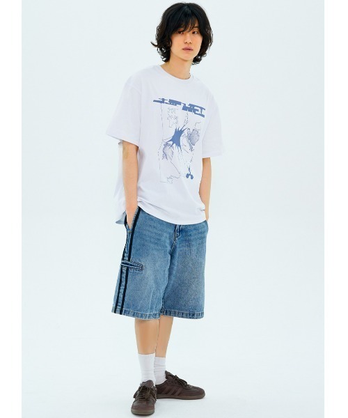 NASTY KICK(ナスティーキック)の「A'GEM/9 × .kom 『NASTY KICK/ナスティー キック』 Bloke Tee/ブローク 半袖Tシャツ(Tシャツ/カットソー・メンズ・チャコールグレー/ブラック/ホワイト・L)」の5枚目の写真