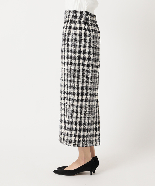 La TOTALITE（ラトータリテ）の「チェックタイトスカート（スカート・レディース・ブラック・38/36）」の9枚目の写真