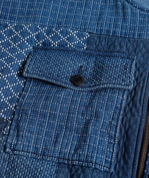 FDMTL（ファンダメンタル）の「FDMTL/ファンダメンタル/PATCHWORK POCKET JACKET 3YR WASH（ブルゾン・メンズ・インディゴブルー・01/02/03/04）」の6枚目の写真