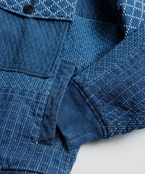 FDMTL（ファンダメンタル）の「FDMTL/ファンダメンタル/PATCHWORK POCKET JACKET 3YR WASH（ブルゾン・メンズ・インディゴブルー・01/02/03/04）」の7枚目の写真