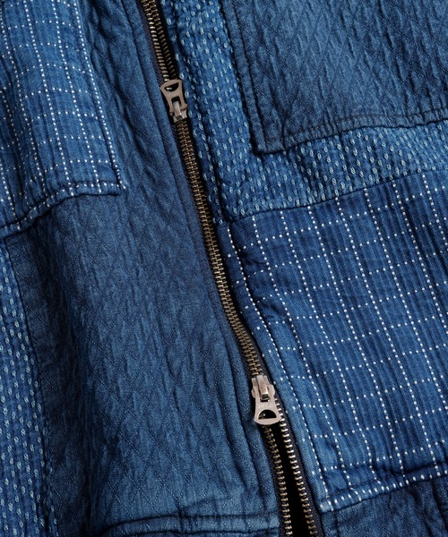 FDMTL（ファンダメンタル）の「FDMTL/ファンダメンタル/PATCHWORK POCKET JACKET 3YR WASH（ブルゾン・メンズ・インディゴブルー・01/02/03/04）」の9枚目の写真