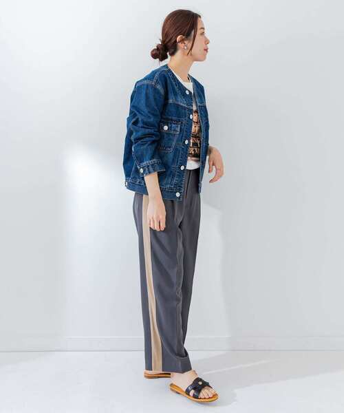 Moname（モナーム）の「Moname　CREW NECK JACKET（デニムジャケット・レディース・ブルー・FREE）」の8枚目の写真