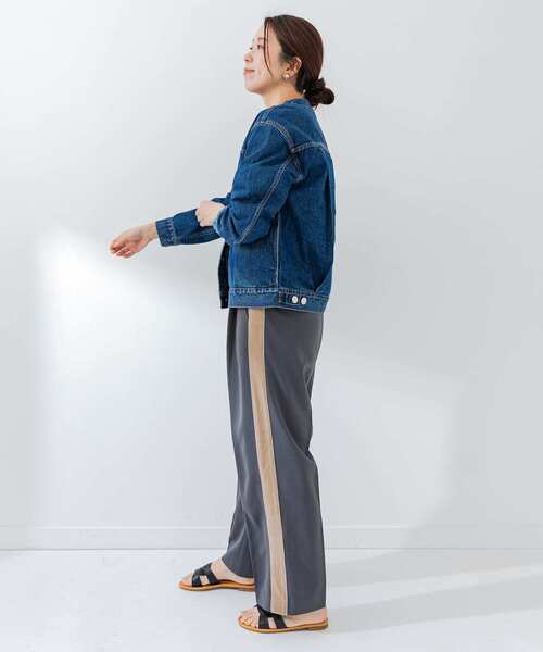 Moname（モナーム）の「Moname　CREW NECK JACKET（デニムジャケット・レディース・ブルー・FREE）」の9枚目の写真