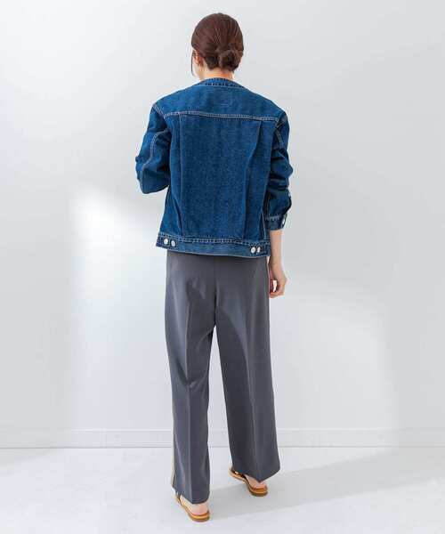 Moname（モナーム）の「Moname　CREW NECK JACKET（デニムジャケット・レディース・ブルー・FREE）」の10枚目の写真