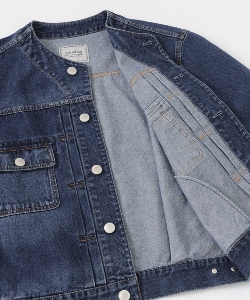 Moname（モナーム）の「Moname　CREW NECK JACKET（デニムジャケット・レディース・ブルー・FREE）」の12枚目の写真