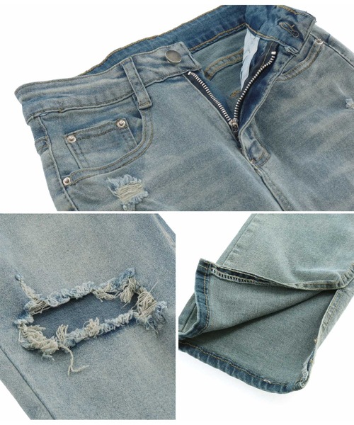 anap mimpi（アナップミンピ）の「ハードクラッシュインスリットストレッチデニムパンツ（デニムパンツ・レディース・ブルー・S/M）」の12枚目の写真