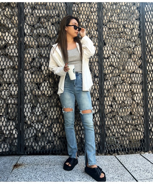 anap mimpi（アナップミンピ）の「ハードクラッシュインスリットストレッチデニムパンツ（デニムパンツ・レディース・ブルー・S/M）」の15枚目の写真