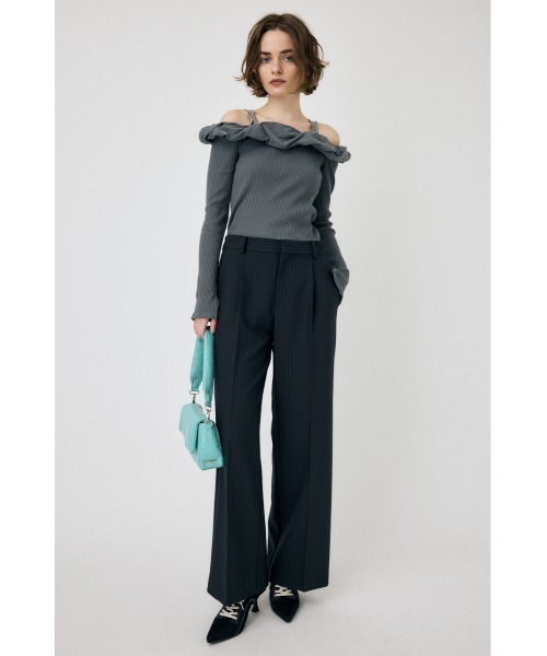 MOUSSY(マウジー)の「PUFF SHOULDER トップス(Tシャツ/カットソー・レディース・ベージュ/グレー/ブラック・FREE)」の7枚目の写真