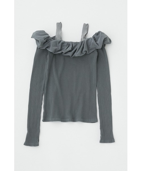 MOUSSY(マウジー)の「PUFF SHOULDER トップス(Tシャツ/カットソー・レディース・ベージュ/グレー/ブラック・FREE)」の15枚目の写真