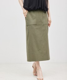 ROPE' | リネンストレッチポケット付きタイトスカート/24SS【一部WEB限定】【雑誌掲載】【メディア掲載】(スカート)