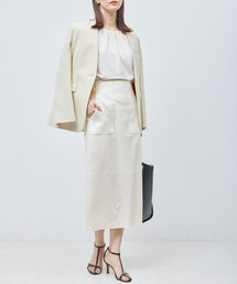 ROPE' | リネンストレッチポケット付きタイトスカート/24SS【一部WEB限定】【雑誌掲載】【メディア掲載】(スカート)