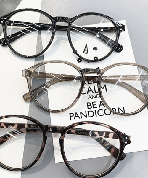 She's（シーズ）の「ラウンド メガネ 伊達眼鏡 メガネケースプレゼント