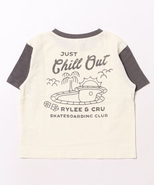 【セール】【Bs】【it】【Rylee＋Cru】CONTRAST SHORT SLEEVE TEE || CHILL OUT（その他ベビー用品）｜Rylee + Cru（ライリーアンドクルー）