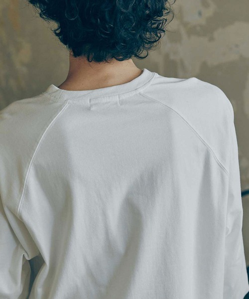 Bleme(ブレム)の「カットオフデザイン ロングスリーブ スリット入り ロゴ刺繍ルーズロンT(Tシャツ/カットソー・メンズ・ブラック/ホワイト/ネイビー・XL/S/M/L)」の21枚目の写真