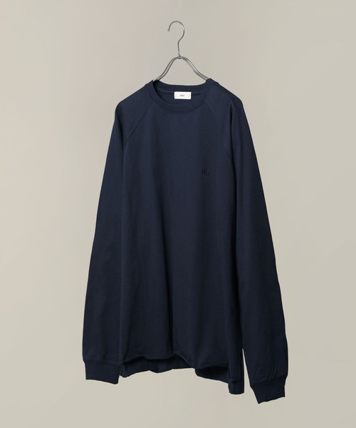 Bleme(ブレム)の「カットオフデザイン ロングスリーブ スリット入り ロゴ刺繍ルーズロンT(Tシャツ/カットソー・メンズ・ブラック/ホワイト/ネイビー・XL/S/M/L)」の10枚目の写真